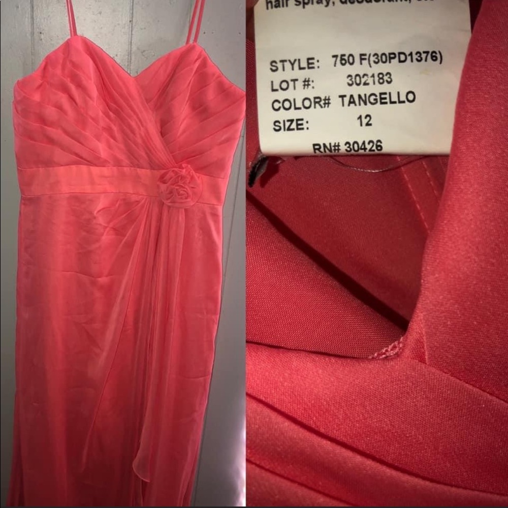 Coral color brides maid dress size 12